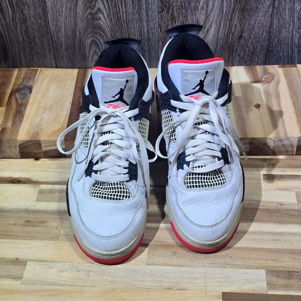 Jordan 4 Retro Flight Nostalgia Pale Citron 308497-116‎ Size 11 White 2018 Tag